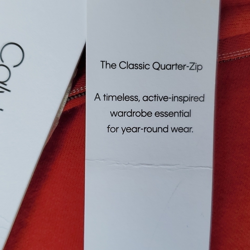 Calvin Klein Mens Classic Quarter Zip Pullover NWT  red Large - Picture 6 of 6